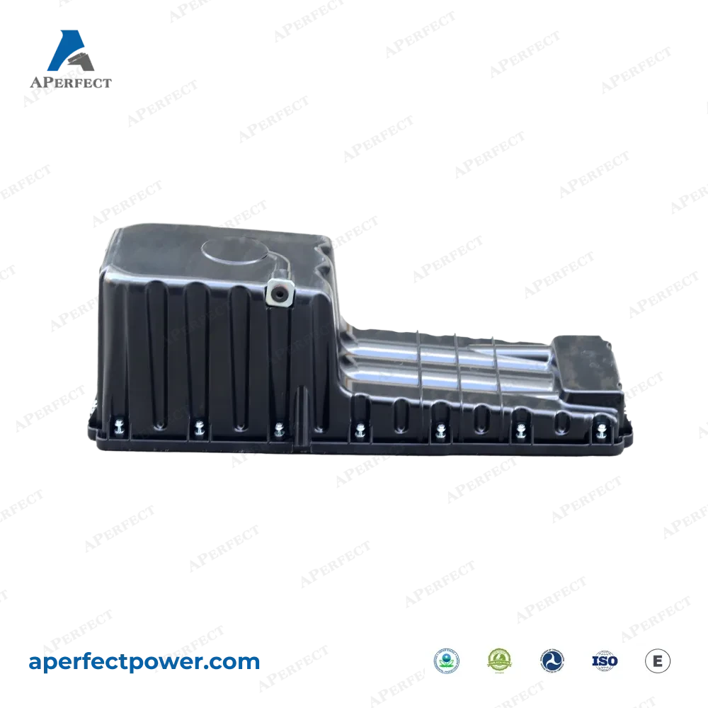Aperfect oil pan A4710108113 Detroit DD13 angled view