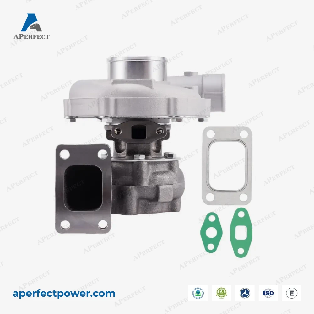 Aperfect T3T4W HX40W Super Drag Turbo 16cm² with T4 to T3 Adapter front view