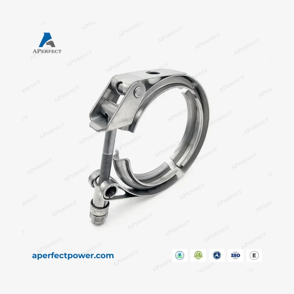 Aperfect T-Clamp for 4inch Quick Release V-band Clamp & T304SS Flange kit for Turbo Exhaust Downpipe